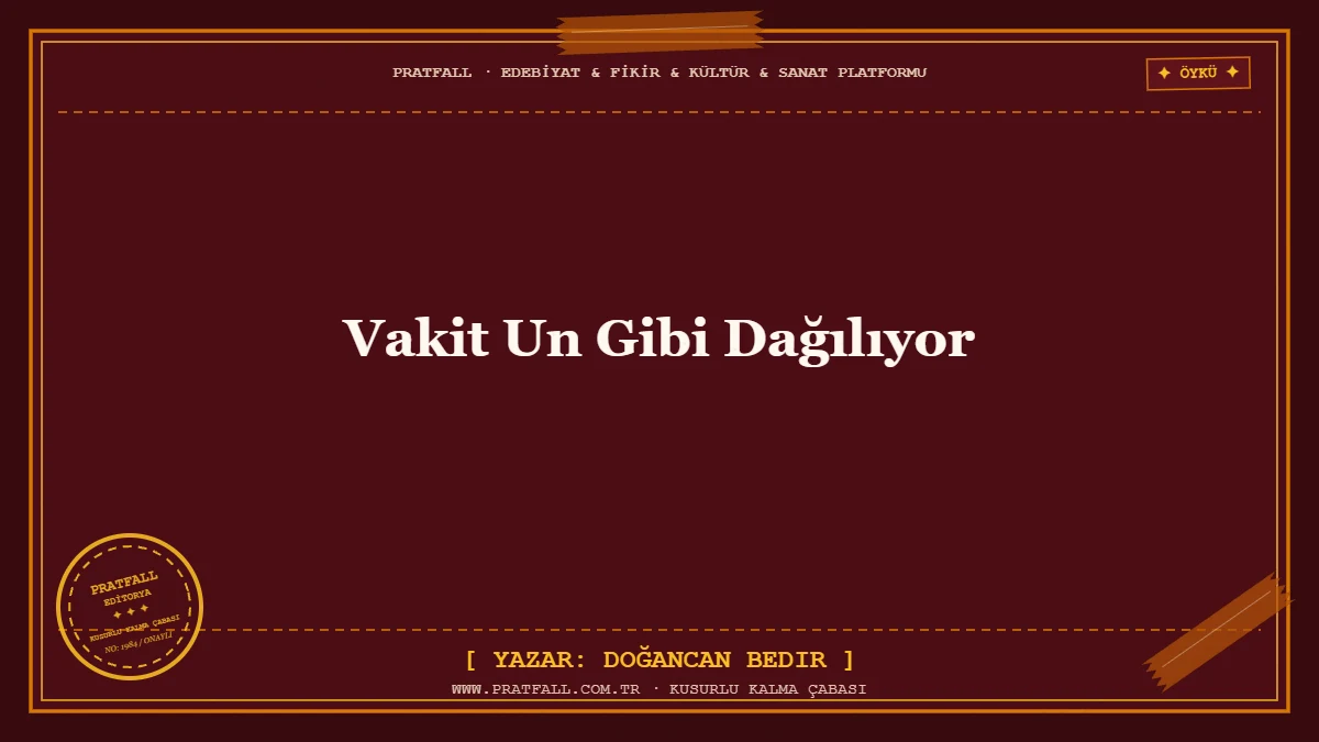 Vakit Un Gibi Dağılıyor